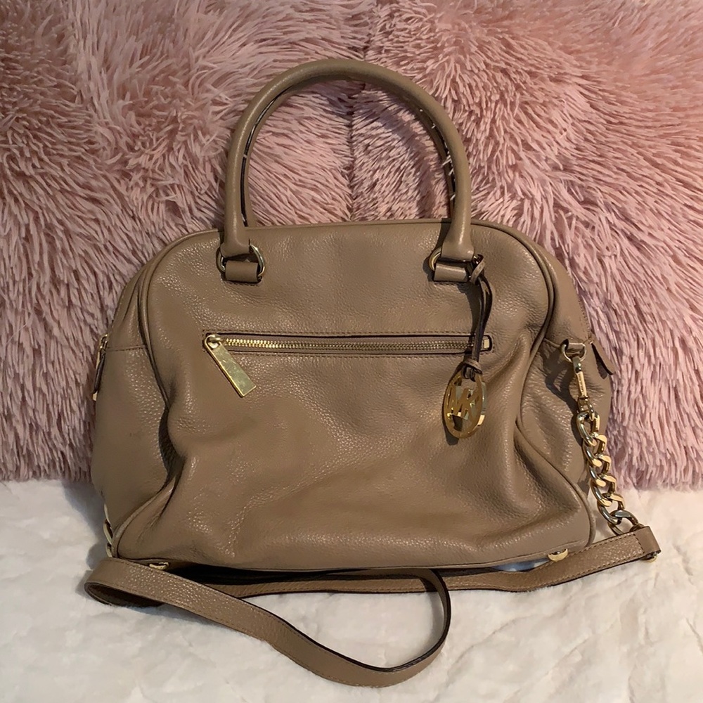 Michael Kors slouchy tan leather bag